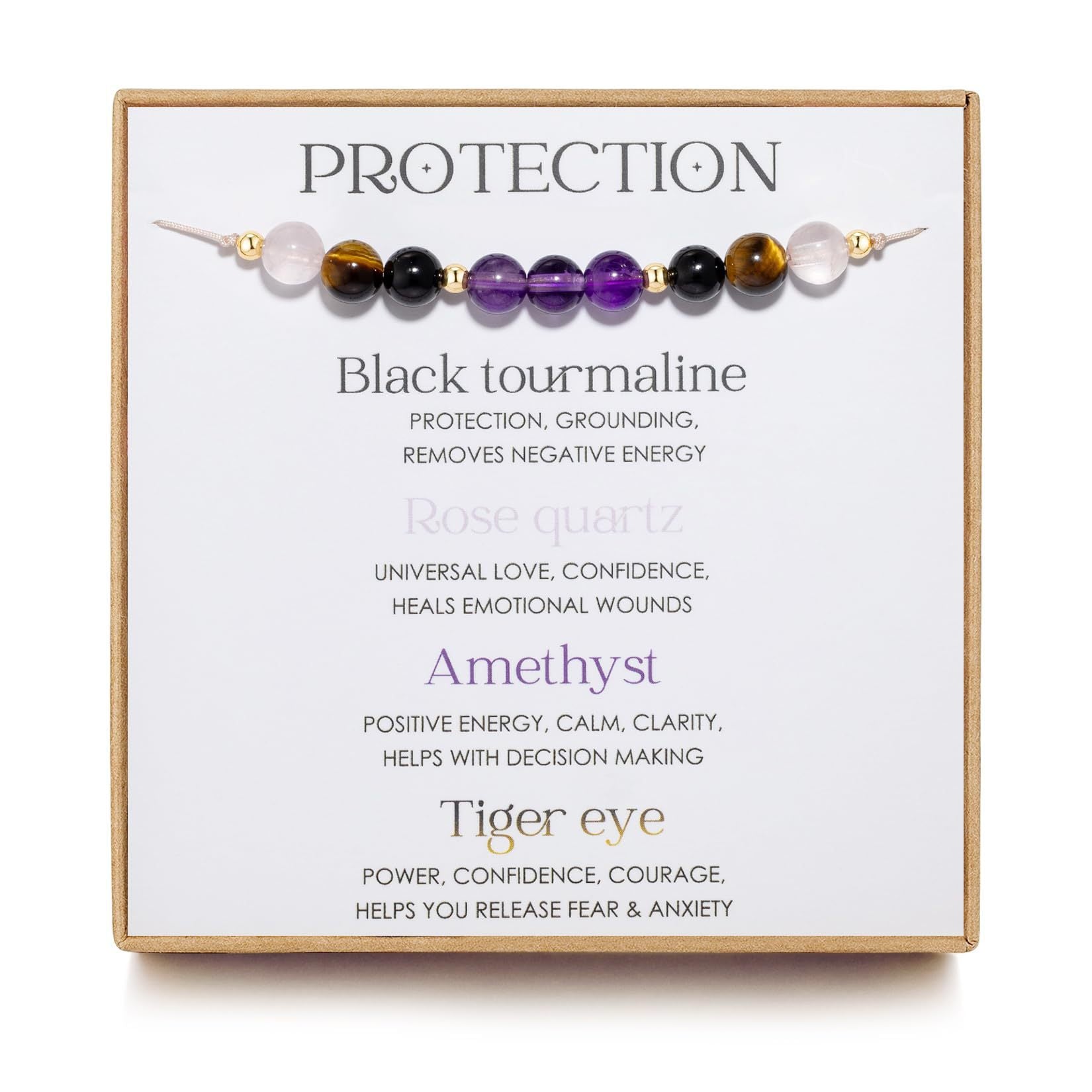 Wholesale Redwood Stone Bracelet Amethyst Moonstone Cord Beaded Adjustable Bracelet