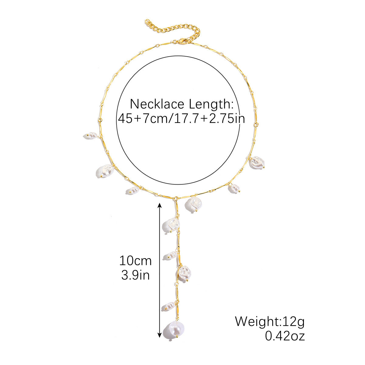 Wholesale Multi-Layered Baroque Imitation Flat Pearl Necklace Light Luxury and High-End Pearl Necklace for Women