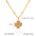 Wholesale Stainless Steel 18K Gold Drops Four-leaf Clover Moon Five-pointed Star Diamond Pendant Necklace
