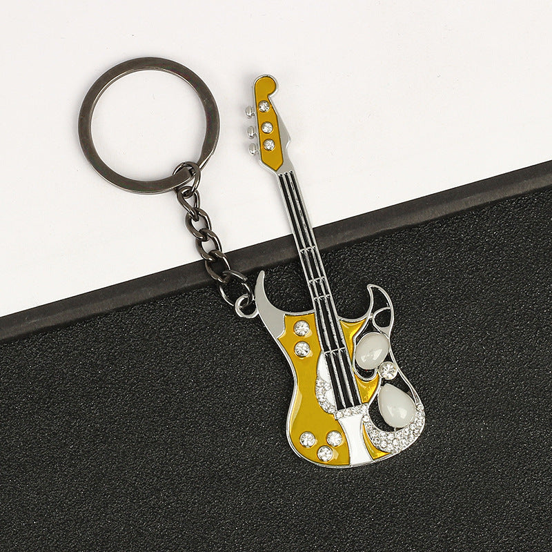 Wholesale Zinc Alloy Diamond Guitar Keychains ACC-KC-MengOu003