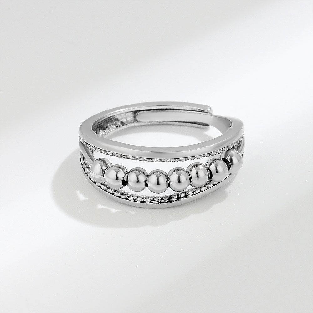 Wholesale Bead Spinning Decompression Copper Ring ACC-RS-YZM001