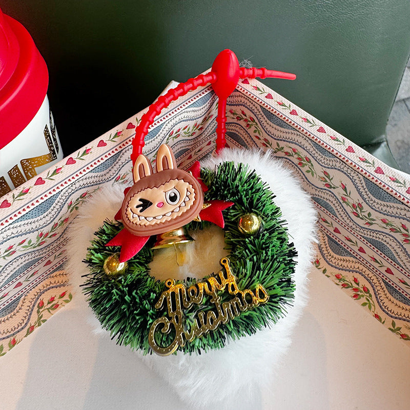 Großhandel süße Cartoon Little Monster Thread Ball Anhänger Schlüsselanhänger