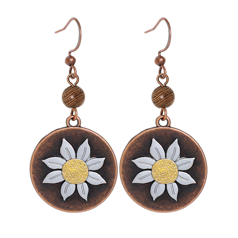 Wholesale Bohemian Hollow Tassel Earrings Zinc Alloy Stylish Boutique Jewelry Accessory