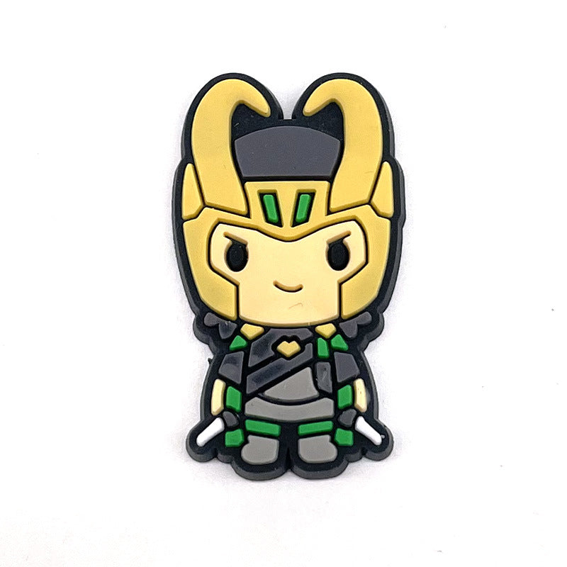 Wholesale 10pcs Soft rubber superhero cartoon Charms