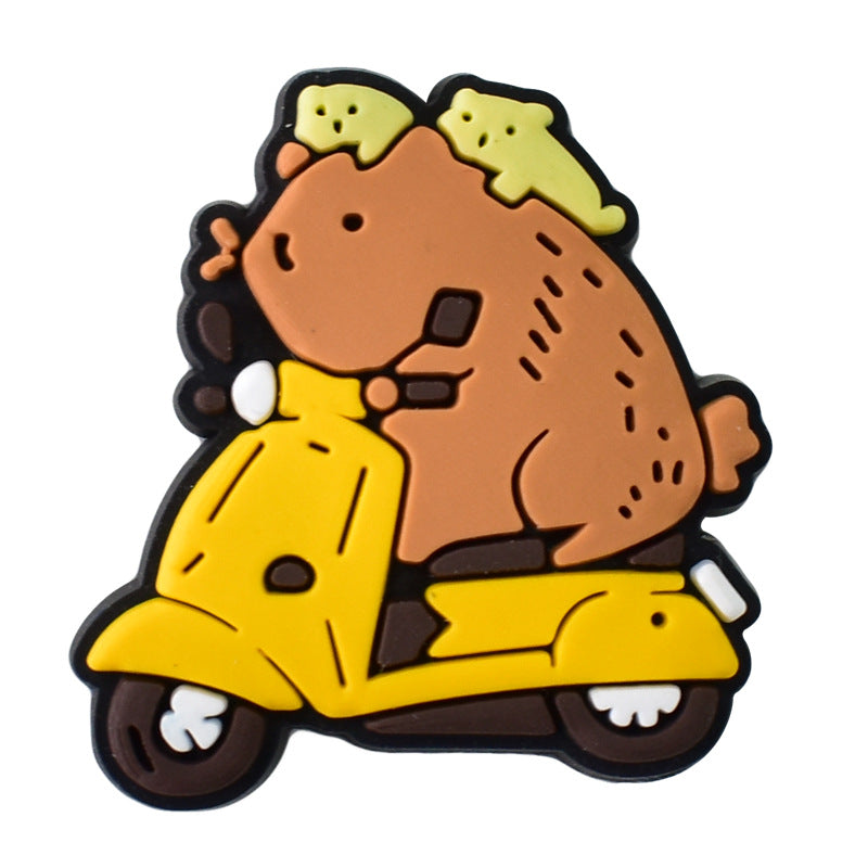 Wholesale Random 100pcs Cartoon Cute Small Animal PVC Soft Rubber Shoe Buckle Decoration ACC-SC-RYY063