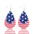 Wholesale  Flag Leather Earrings Independence Day Earrings