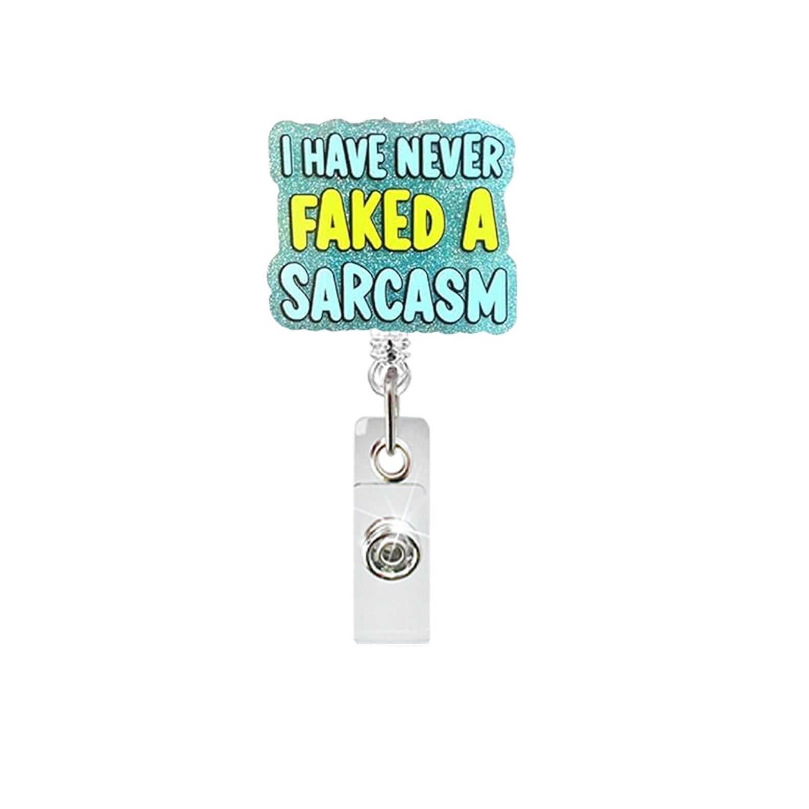 Wholesale Fun Cartoon Acrylic Badge Reel Retractable ID Card Holder Keychain Accessory