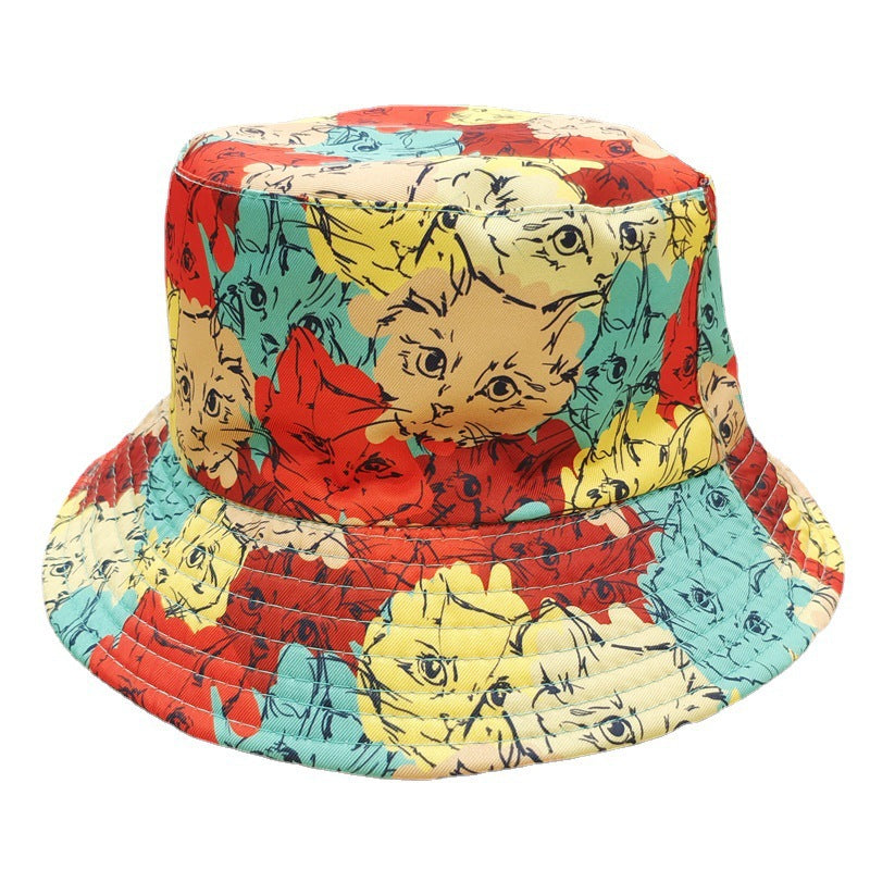 Wholesale  fish printed fisherman hat bucket hat