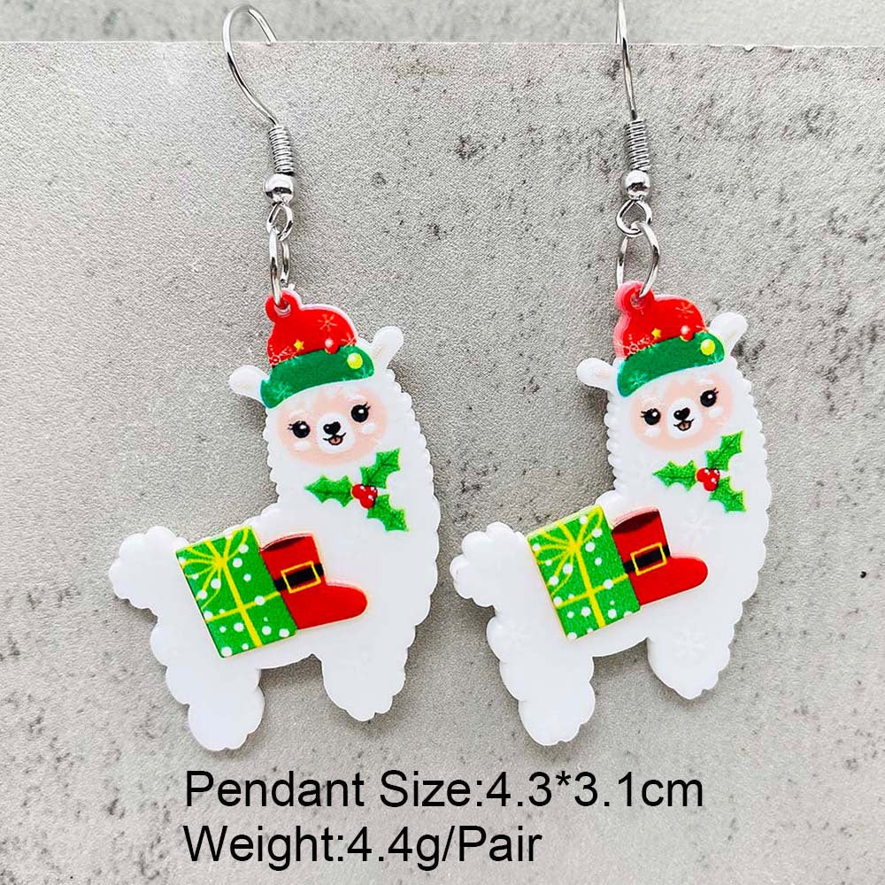 Wholesale Christmas snowman acrylic earrings