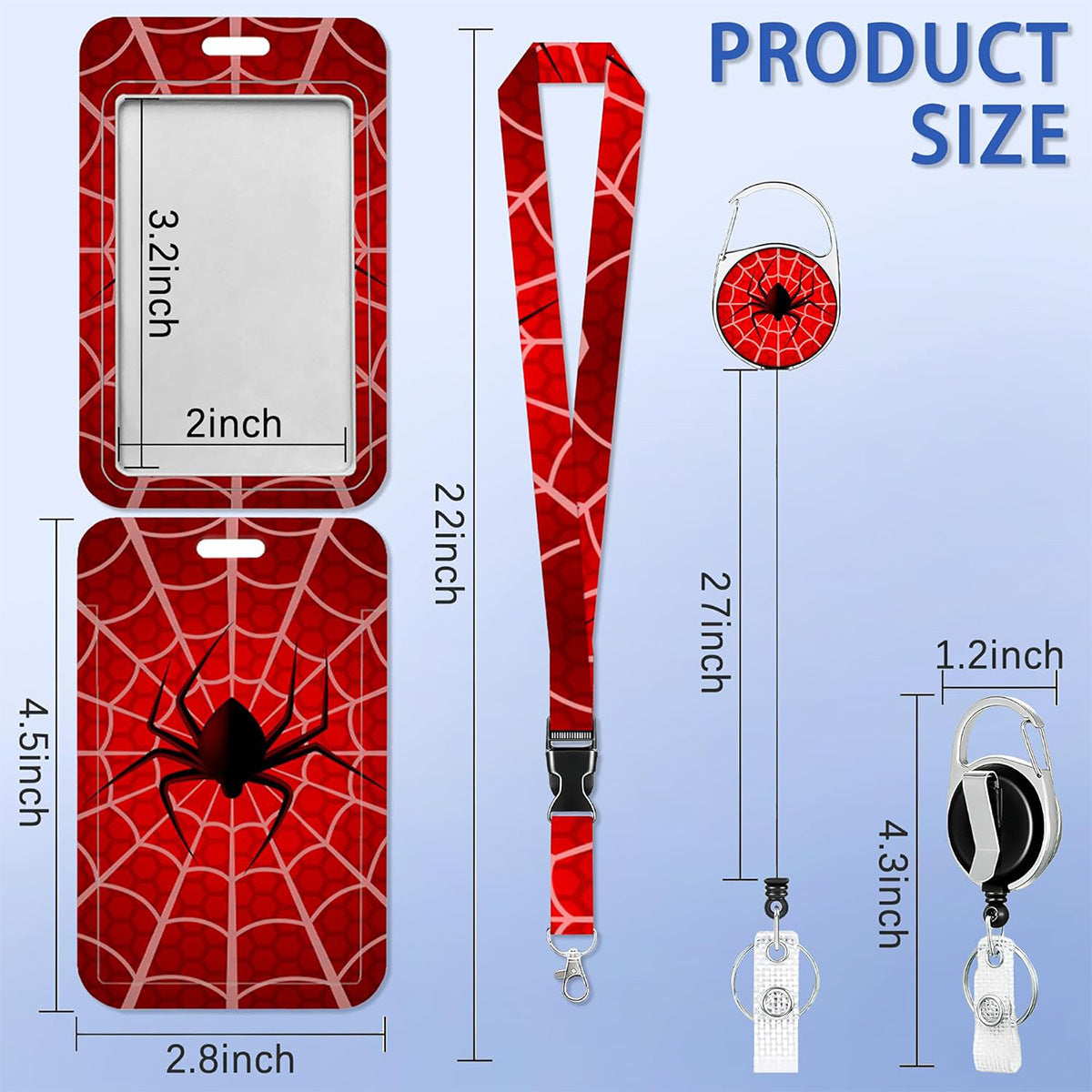 Wholesale  Web Style Badge Holder with Detachable Lanyard,  Stylish Epoxy Buckle Design,  Fashion Accessory for Everyday Use
