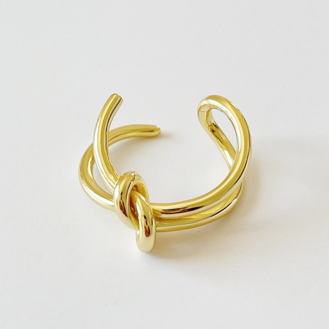 Wholesale Twisted Heart Knot Open Ring