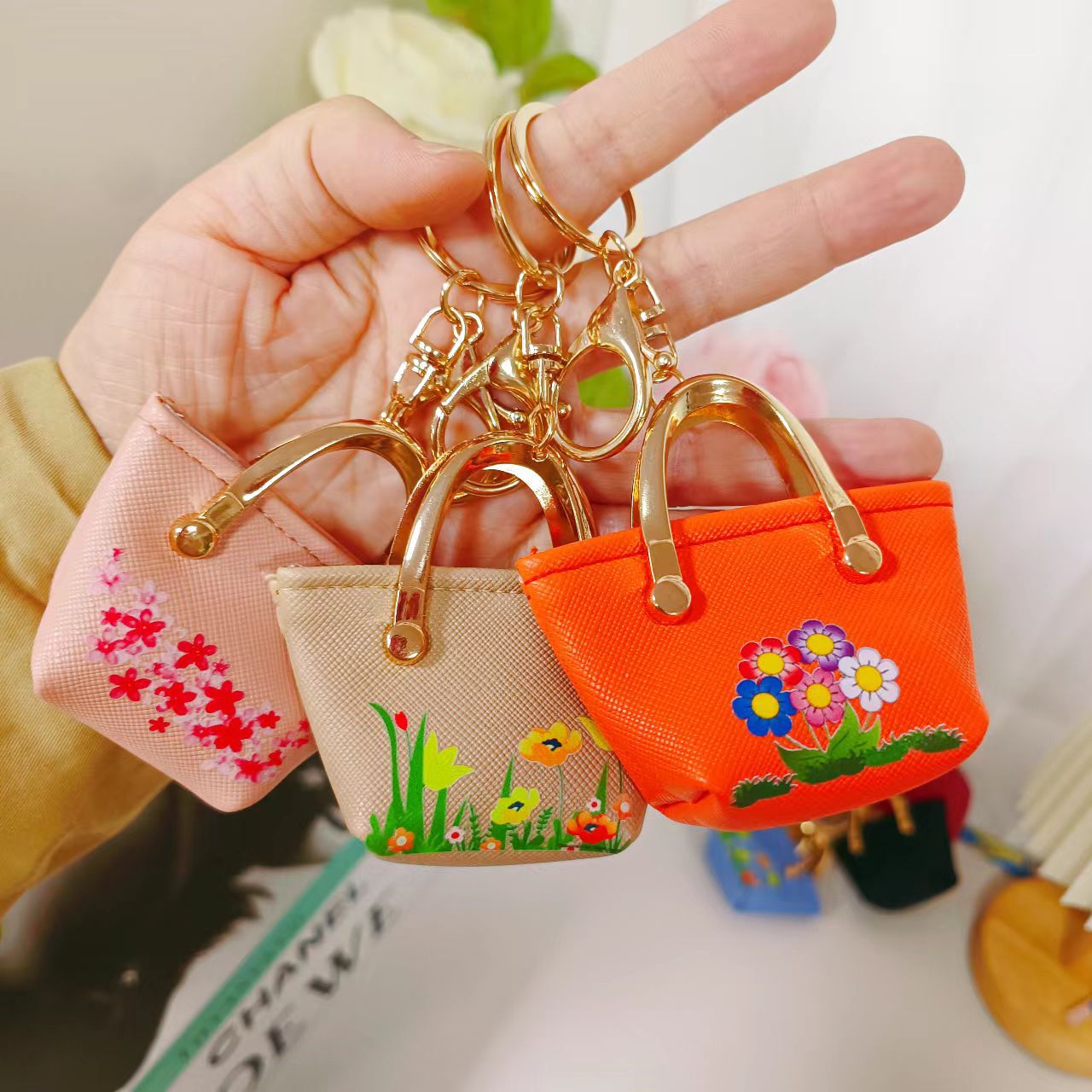 Wholesale Storage Bag Leather Mini Bag  Keychain