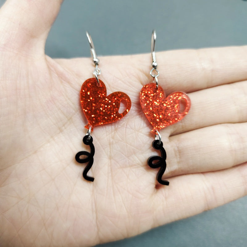 Wholesale Valentine's Day Cute Devil Love Bear Earrings ACC-ES-XueP043