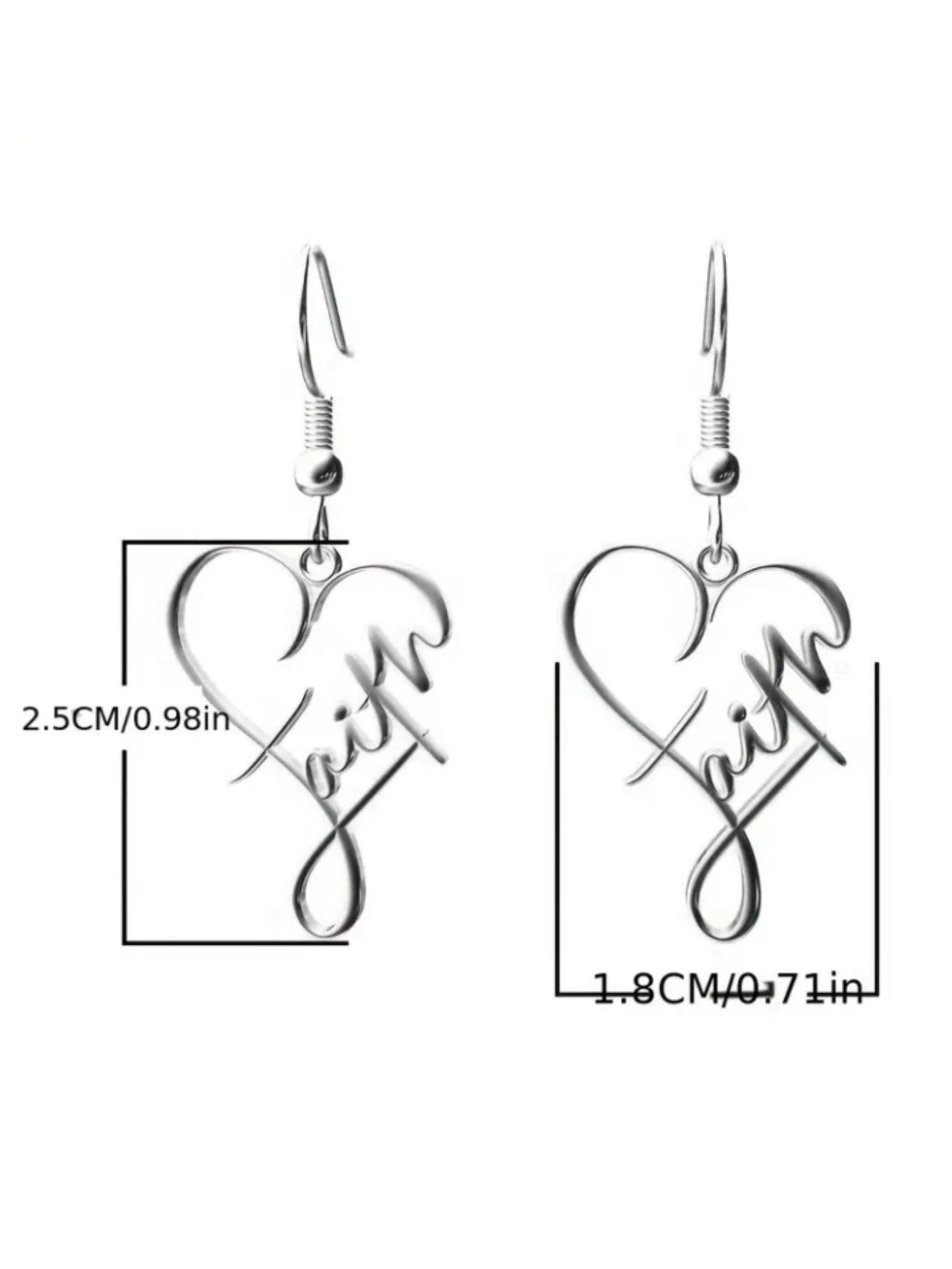 Wholesale stainless steel long heart necklaces earrings