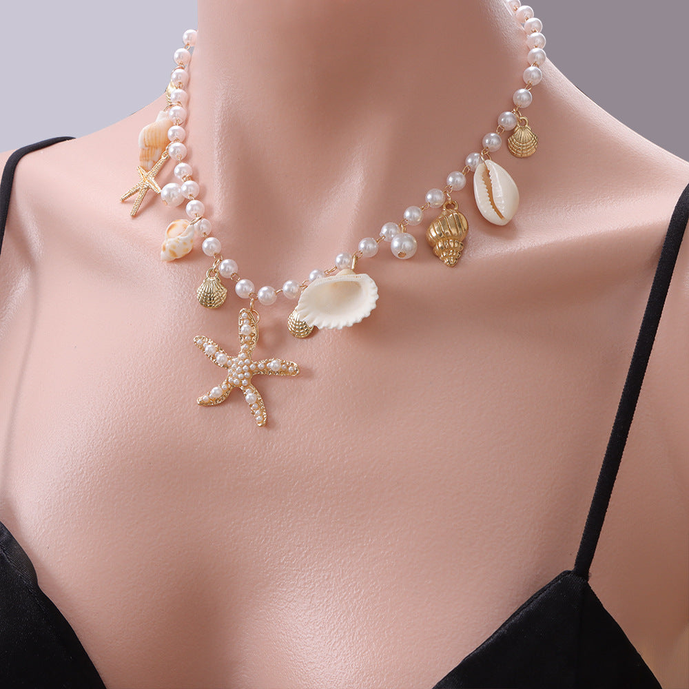 Wholesale Bohemian Summer Beach Seashell Choker Necklace