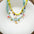 Wholesale Colorful Shell Pearl Eye Pattern Silk Scarf Necklace