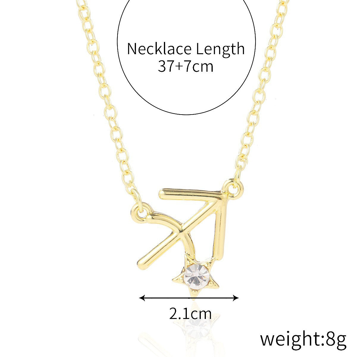 Wholesale 12 constellation necklace  12 constellation alloy diamond rhinestone clavicle chain