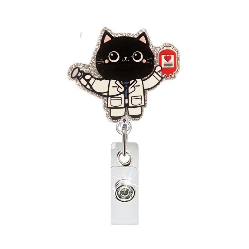 Wholesale Acrylic Fun Zoo Undersea Theme Badge Reel Keychain