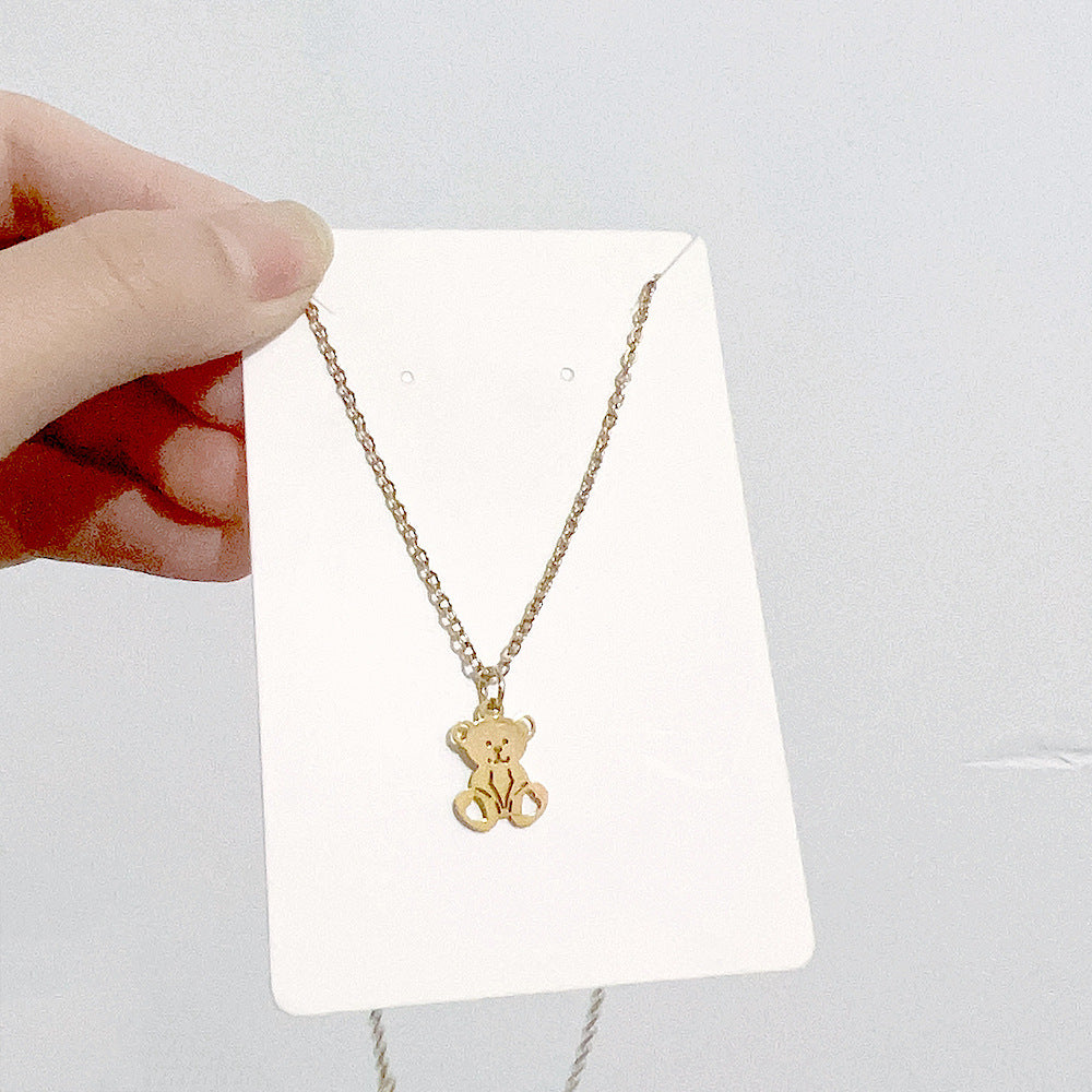 Wholesale Christmas Series Santa Claus Owl Pendant Titanium Steel Necklaces ACC-NE-Youbi001