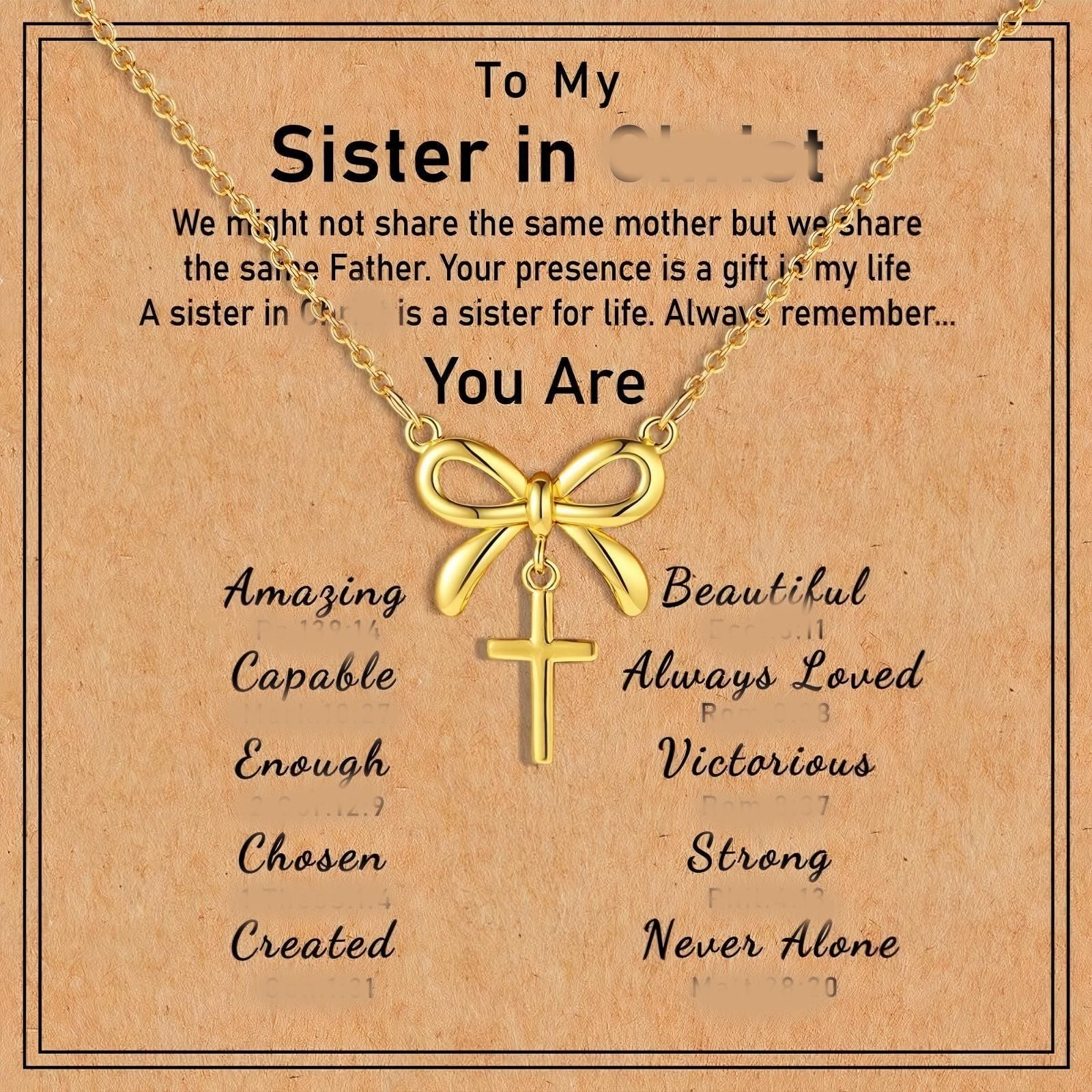 Wholesale Bow Cross Necklace Alloy Gold Color O Chain Fashion Jewelry Accessory Gift for Women