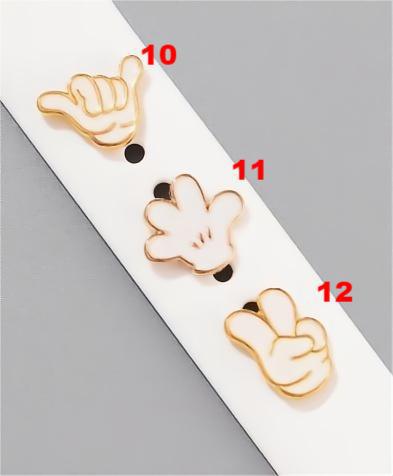 Wholesale Astronaut Bear Decorative Cartoon Pins Suitable for Smartwatch Silicone Strap Accessories Factory In-Stock Dropshipping