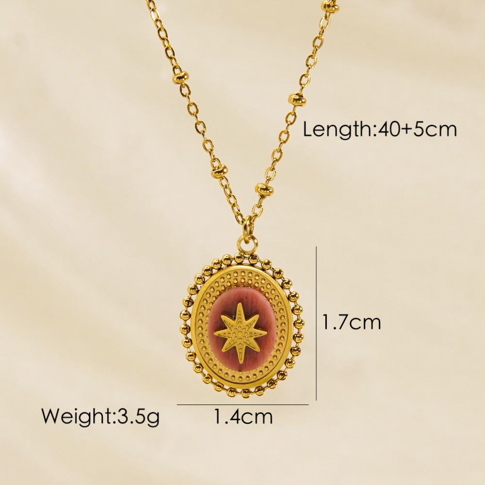 Wholesale  red titanium steel Women's necklace