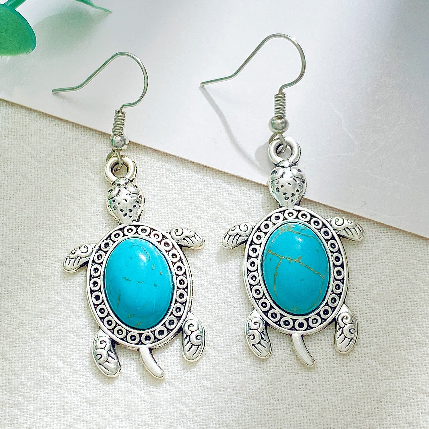 Wholesale Antique Silver Turtle Animal Jewelry Set - Fashion Boutique Resale Gift for Women