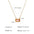 Wholesale Titanium Steel oval necklace  color zircon pendant clavicle chain