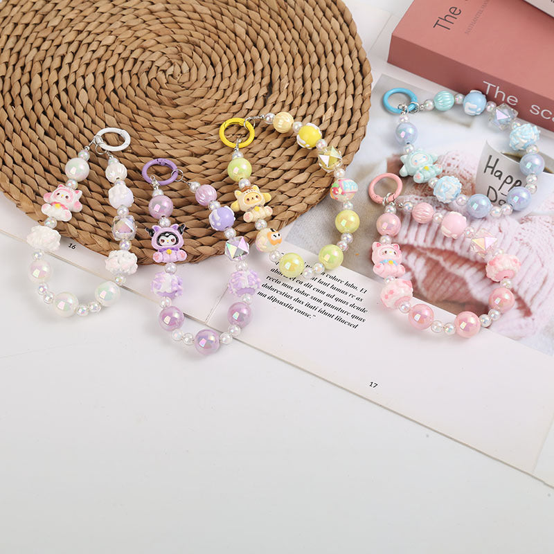 Wholesale creative letter beaded keychain  ACCVIP