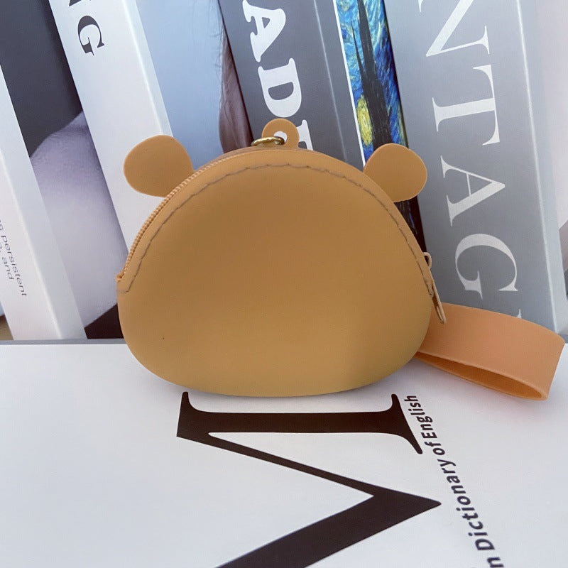 Wholesale Cute cartoon silicone wallet keychain