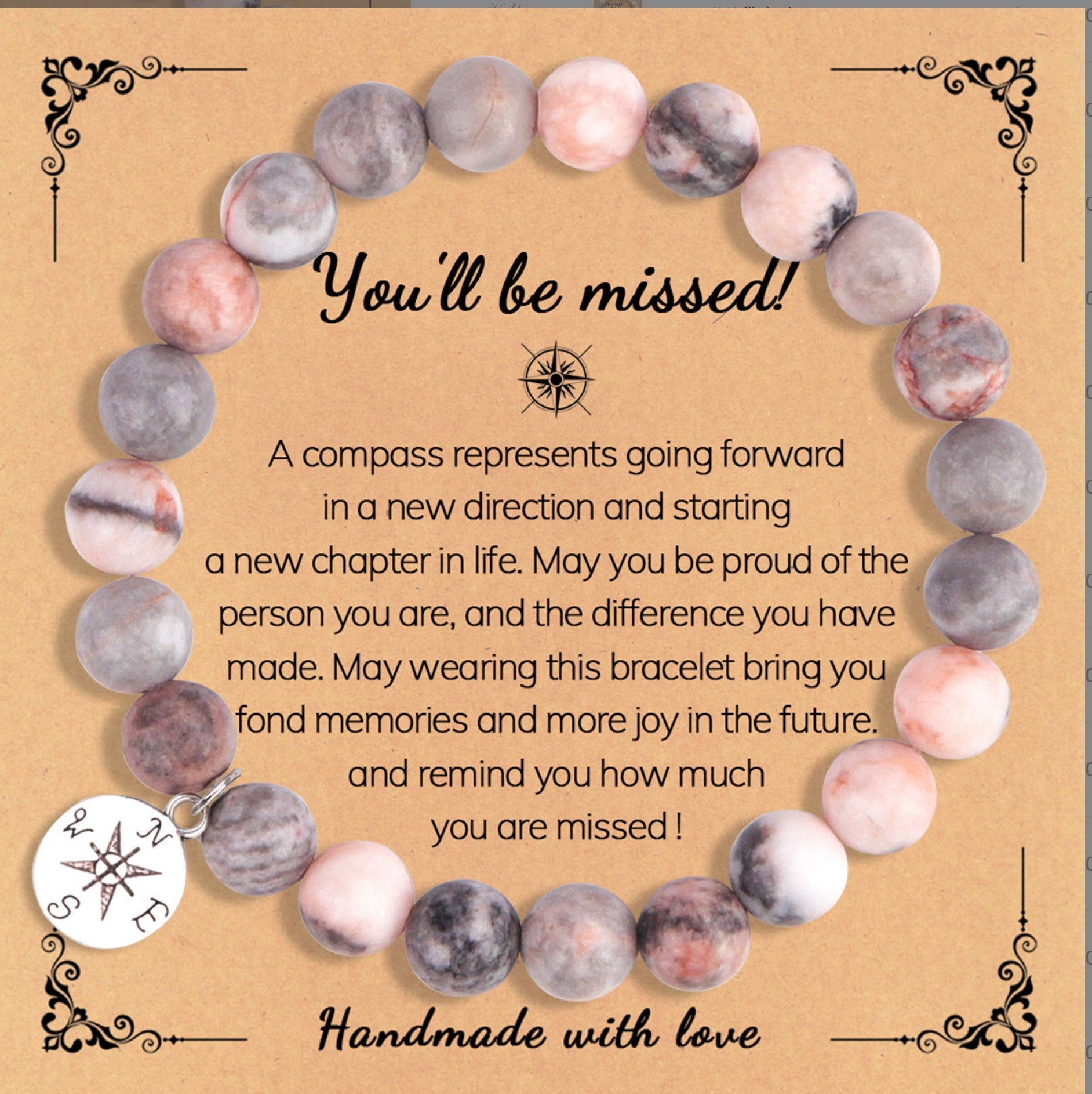 Wholesale Handmade Imperial Stone Compass Beaded Bracelet ACC-BT-zhixiang004