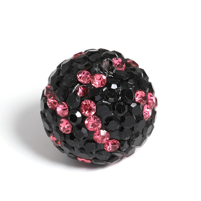 Wholesale 10pcs/pack 16mm Shambhala Clay Drill Ball Colorful Rhinestone Soft Clay Beads ACC-BDS-BoLG001