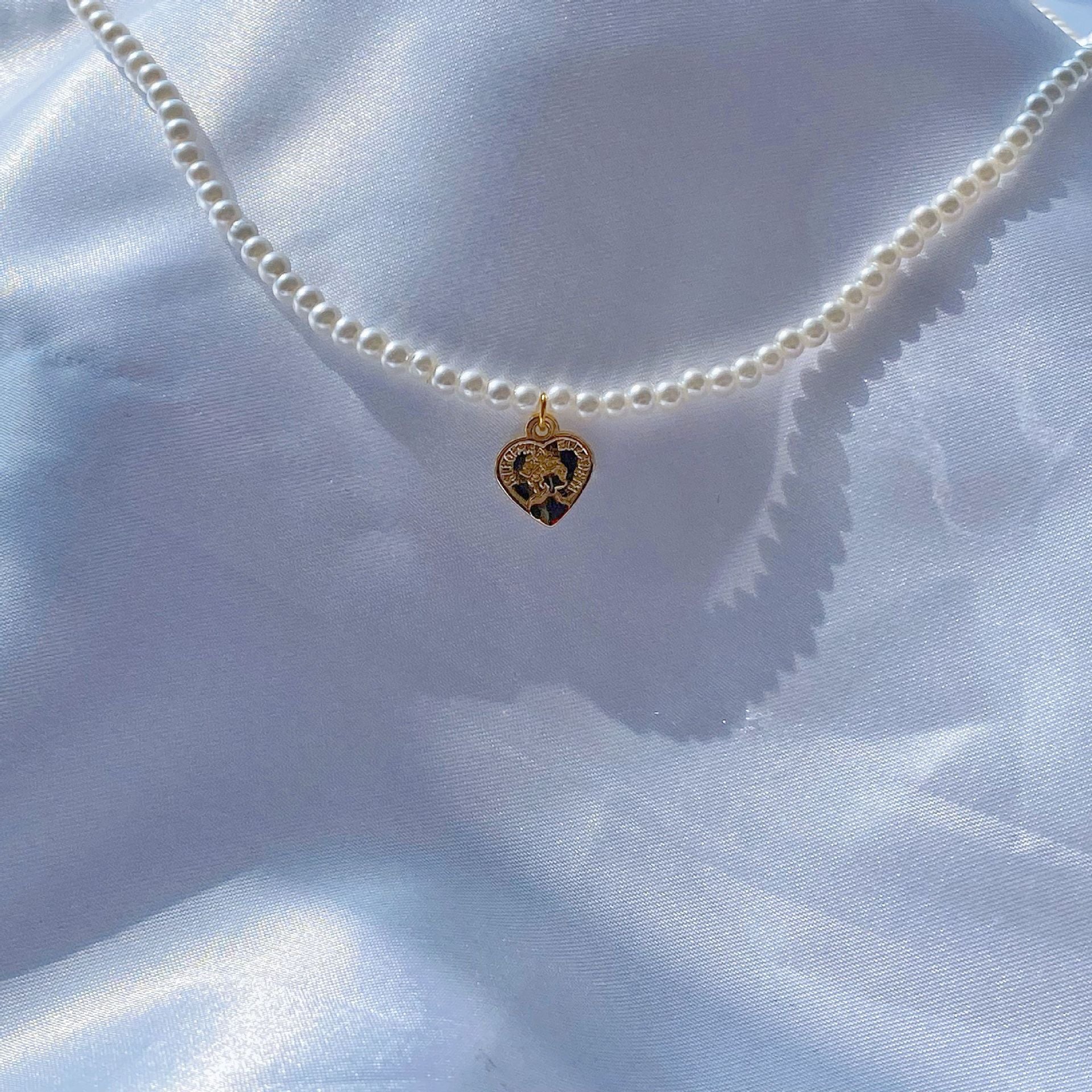 Wholesale Camellia Pearl Necklace Collarbone Chain Choker Necklace ACC-NE-Hanxi002