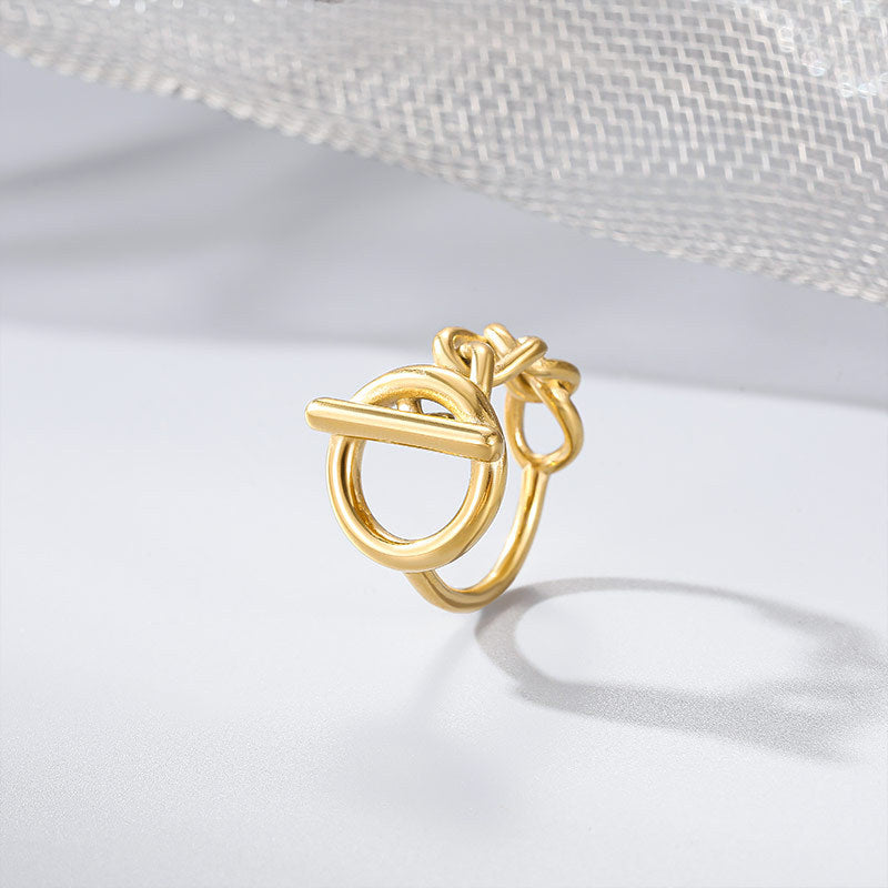 Wholesale Stylish Geometric Titanium Steel Ring