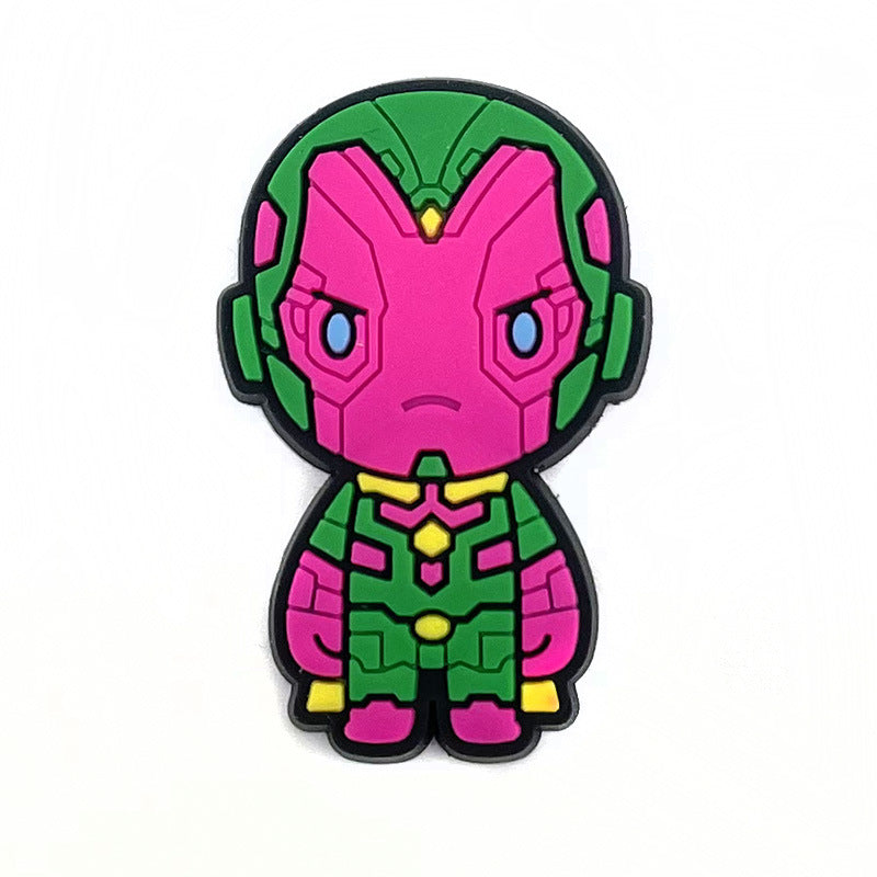 Wholesale 10pcs Soft rubber superhero cartoon Charms