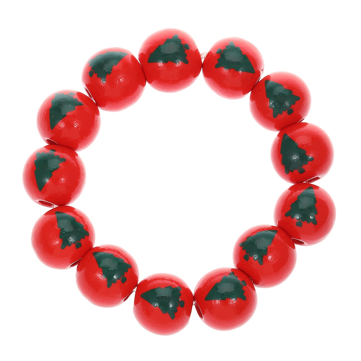 Wholesale Wood Beaded Bracelet with Pumpkin and  Print  Festival Jewelry Accessory