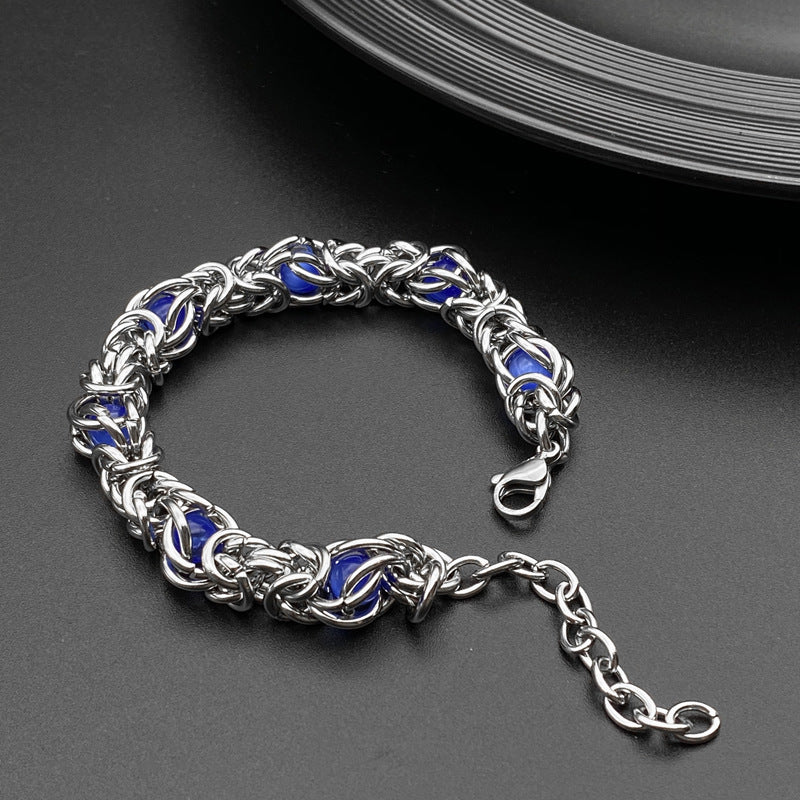 Wholesale Wave Chain Titanium Steel Bracelets ACC-BT-Hexin004
