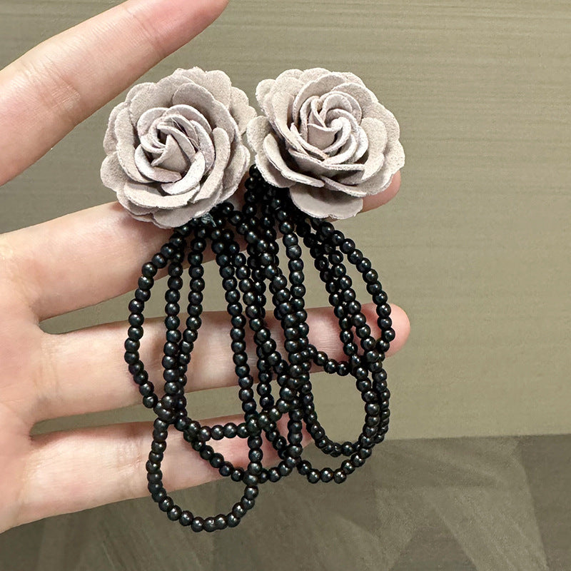Wholesale Flower Tassel Acrylic Earrings Stylish Fashion Accessory for Boutique Resale