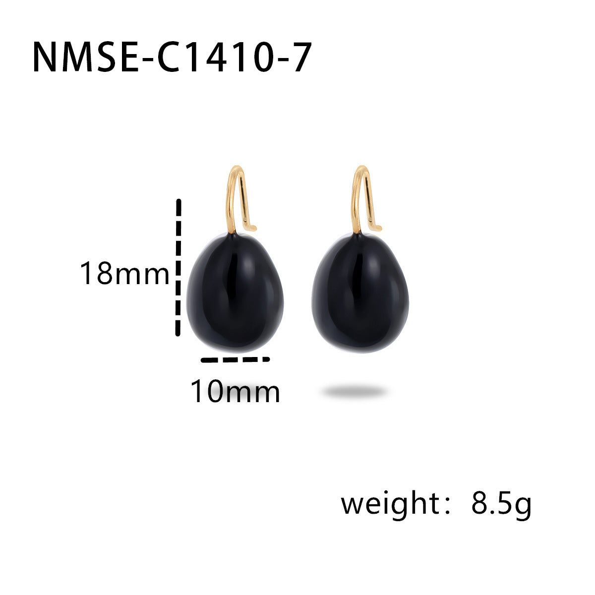 Wholesale Colorful oil drop titanium steel earrings light luxury water drop earrings