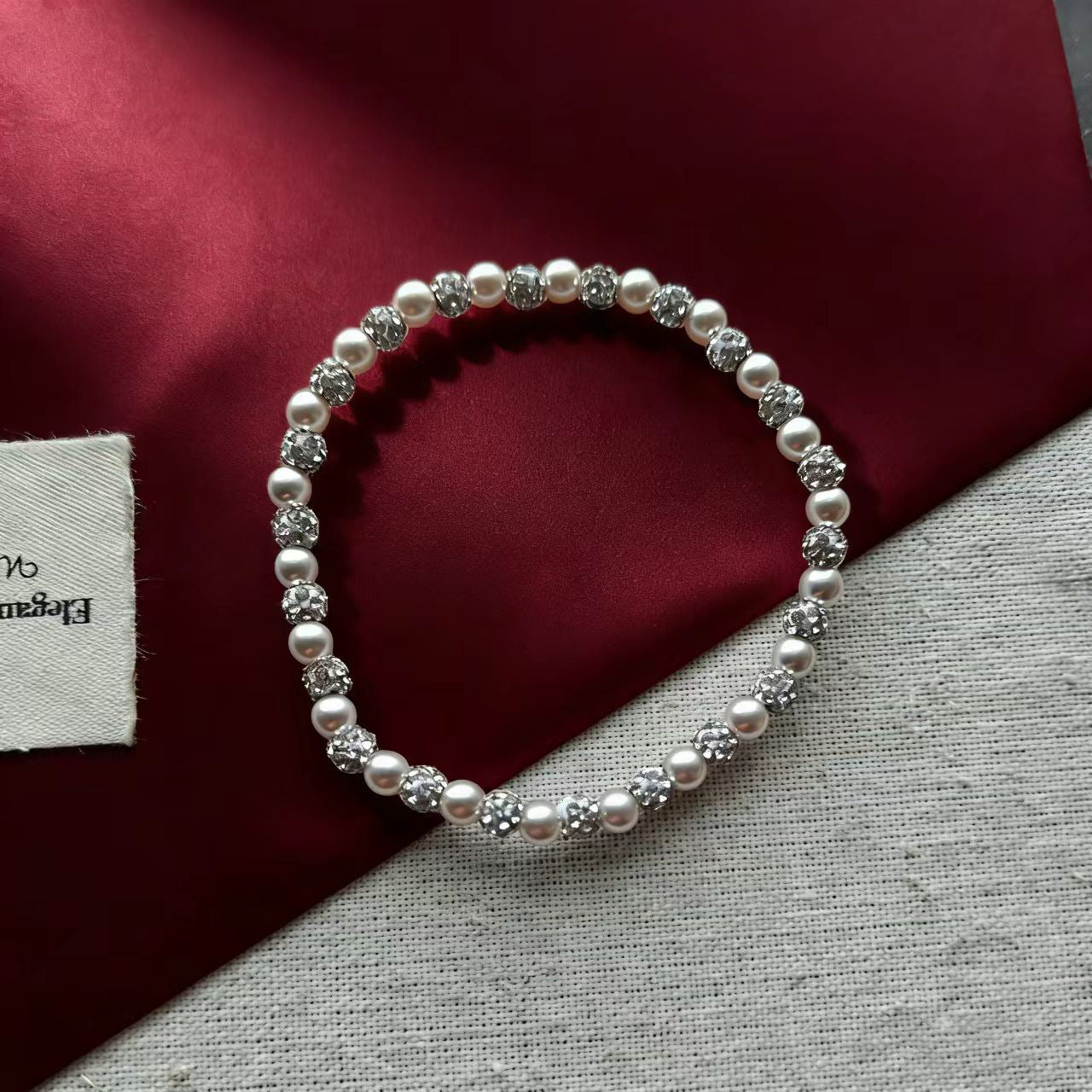 Wholesale Elegant Pearl Necklace For Women Copper Zircon Pendant Chic Collarbone Jewelry Boutique Resale Gift