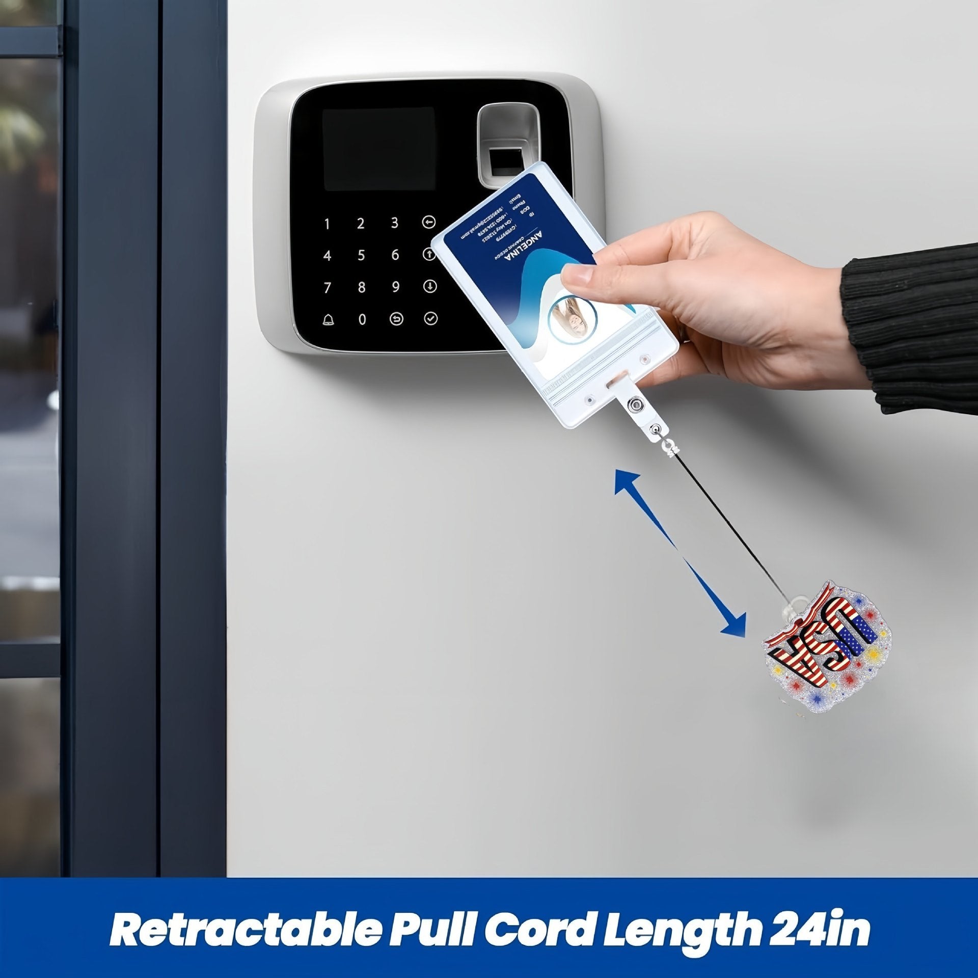 Wholesale Independence Day Badge Reels Keychains