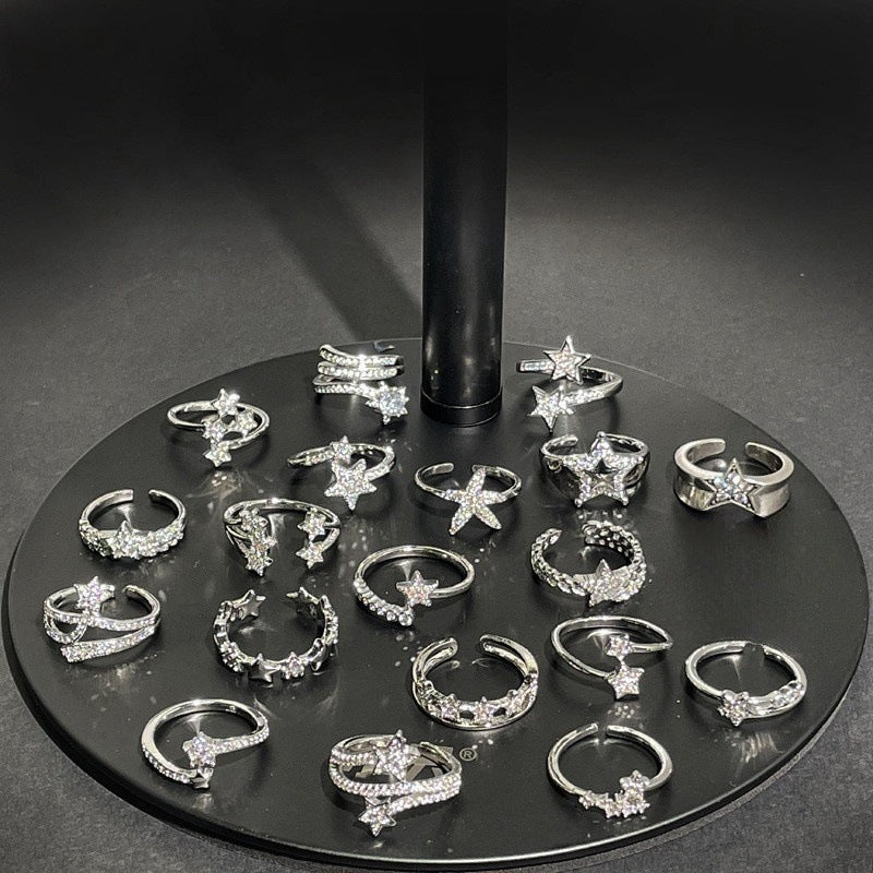 Wholesale Light luxury high-grade full Diamond Star series open ring