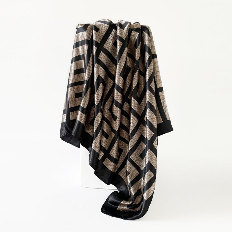 Wholesale Stylish Women S Satin Square f 90Cm Printed Headwrap Gift Resale Accessory