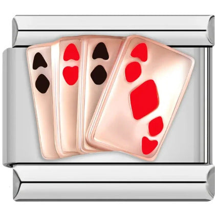 Wholesale 10pcs Italian Charm Bracelet 9mm DIY Splicing Removable Playing Card Series Stainless Steel Composable Bracelet