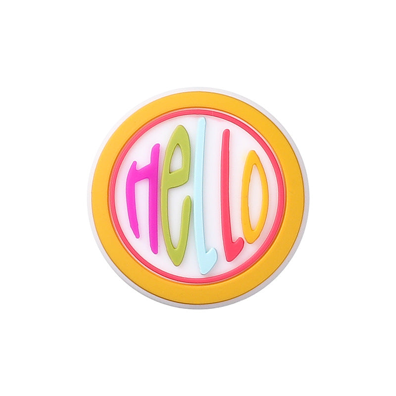 Wholesale 20pcs Cartoon Smiley Face Silicone Focal Beads DIY Bead Pen Accessories ACC-BDS-RongFa021