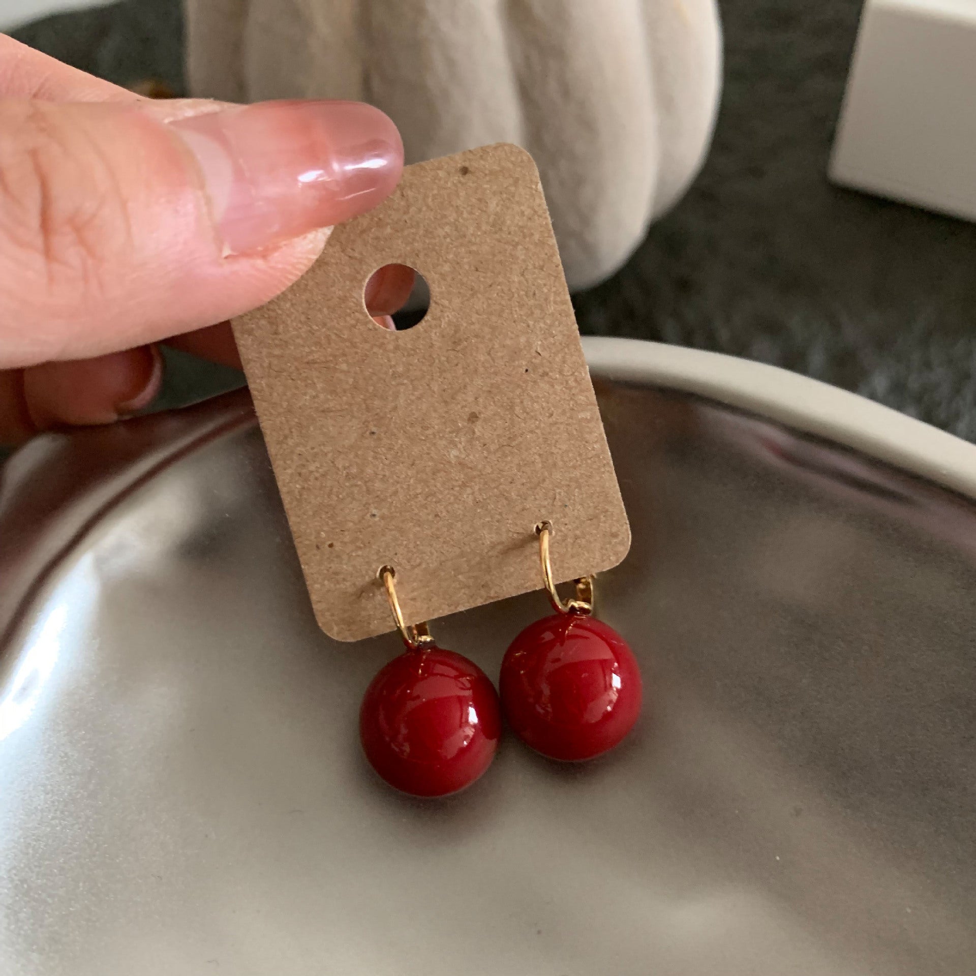 Wholesale Real Gold Plated Pearl Earrings ACC-ES-KJ022