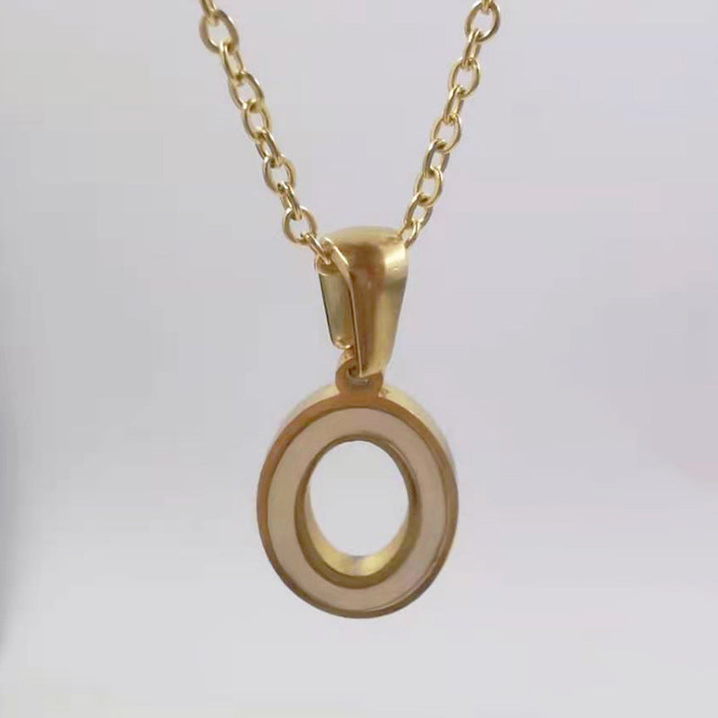 Wholesale Stainless steel letter necklace