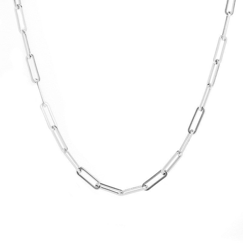 Wholesale Modern Minimalist Titanium Steel Cross Chain Necklace Jewelry Accessory for Boutique Resale