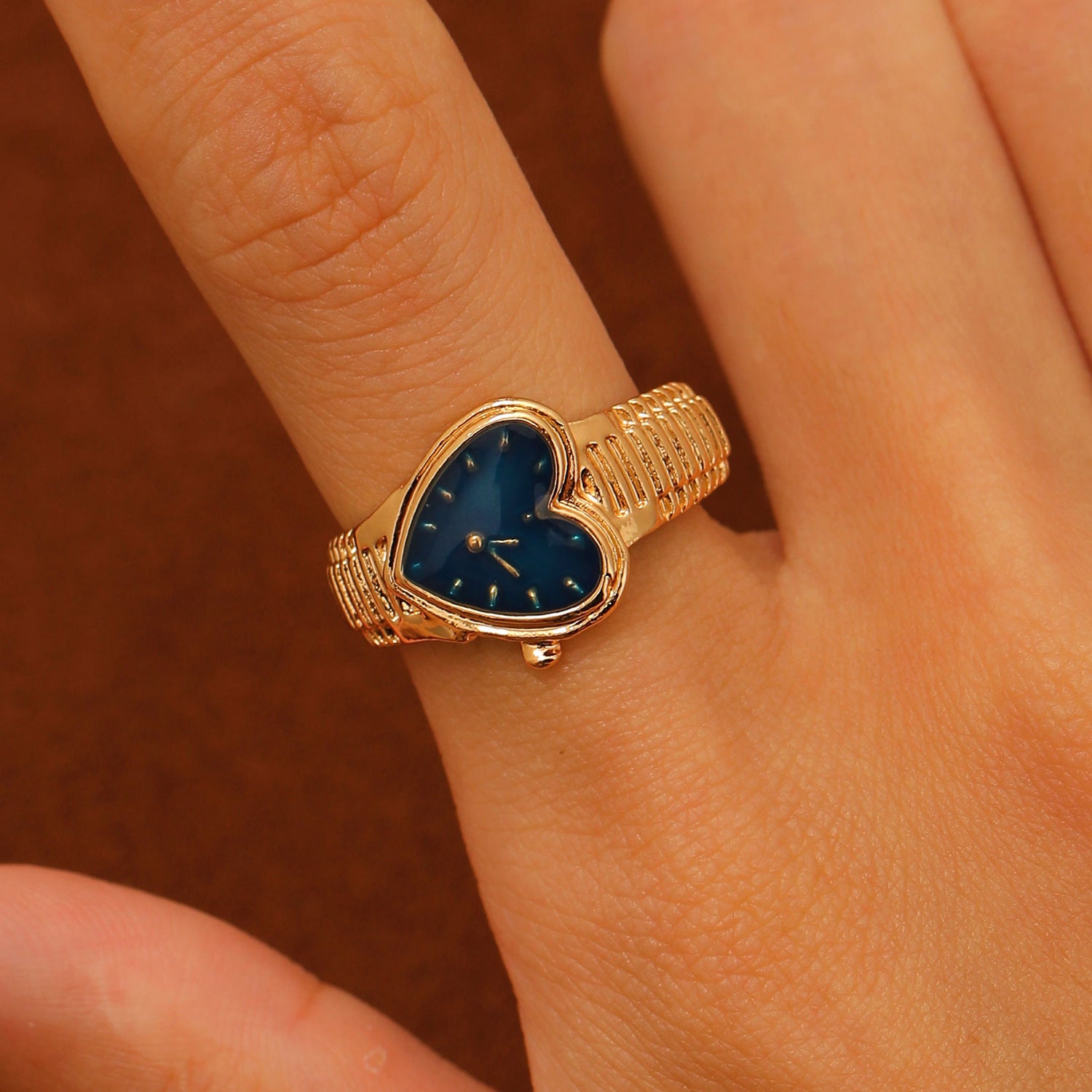 Wholesale love open Small Gold Watch Couple  Ring