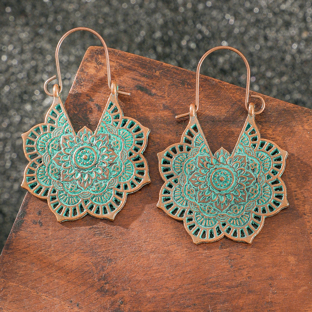 Wholesale Retro Bohemian Ethnic Long Tassel Earrings Zinc Alloy Fashion Accessory